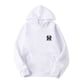 thumbnail image 4 of Sudadera con capucha de color liso para hombre y mujer, suéteres de manga larga, sudaderas informales holgadas con cuello redondo, camisetas inferiores, pulóveres, 4 of 5