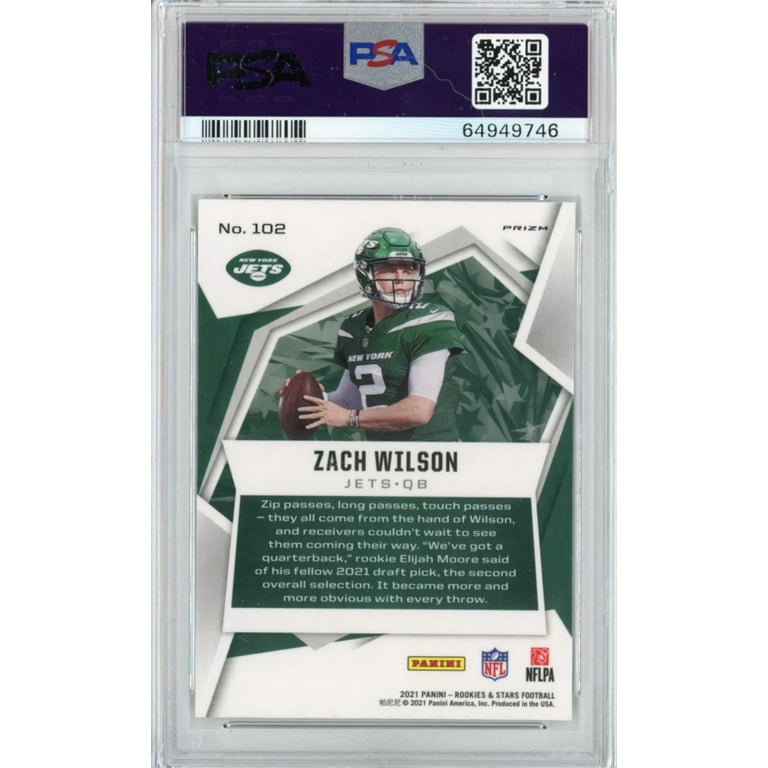 Offers Zach Wilson Jets 2021 Panini Rookies & Stars Pulsar Prizm #102 PSA 10 New York