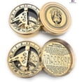 The Great Man Jesus Brass Sundial Compass Unique Gift for All Occasions, Christmas, New Year