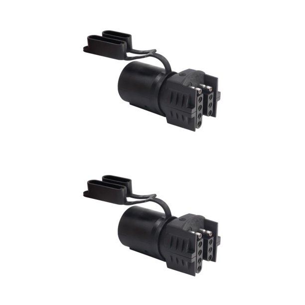Speravity Nylon RV Traction Connector Trailer Wire Solution Prevención de polvo RVs Cars Ships Etc. Adecuado para la mayoría de los negro 2piezas