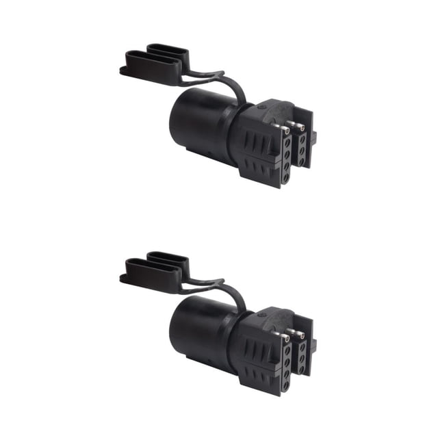 Guardoinrt Car Trailer Plug Adapter Say Goodbye To Constant Adapter Replacements Dust Prevention Nylon Etc RVs Cars Ships black 2Set