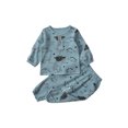 thumbnail image 2 of Traje casual de camiseta y pantalón para niños y niñas, camiseta y pantalones de manga larga con estampado de dinosaurios de dibujos animados, pijamas cómodos Nituyy XZ1005-FC13959A3, 2 of 7