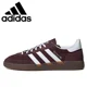 thumbnail image 2 of Las zapatillas de skate para hombre y mujer Adidas Originals Handball Spezial son cómodas, antideslizantes y resistentes al desgaste en marrón y rojo, 2 of 5