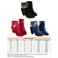 thumbnail image 2 of UKAP Women Winter Boots Comfort Ankle Booties Side Zip Block Heels Bootie Work Short Boot Frosted Blue 4, 2 of 9