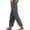 Dark Gray, variant on Fashion Casual Pants For Women Straight Elastic Long Linen Waist Cotton Slit Trouser Legs Pants