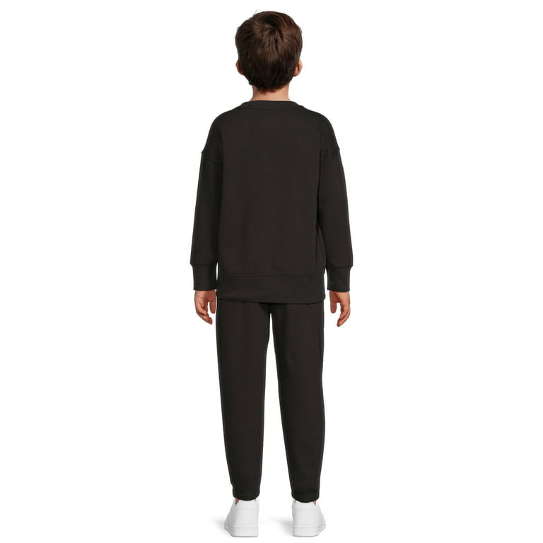 Athletic Works Boys Fleece Sweatshirt and Joggers 4 Piece Set