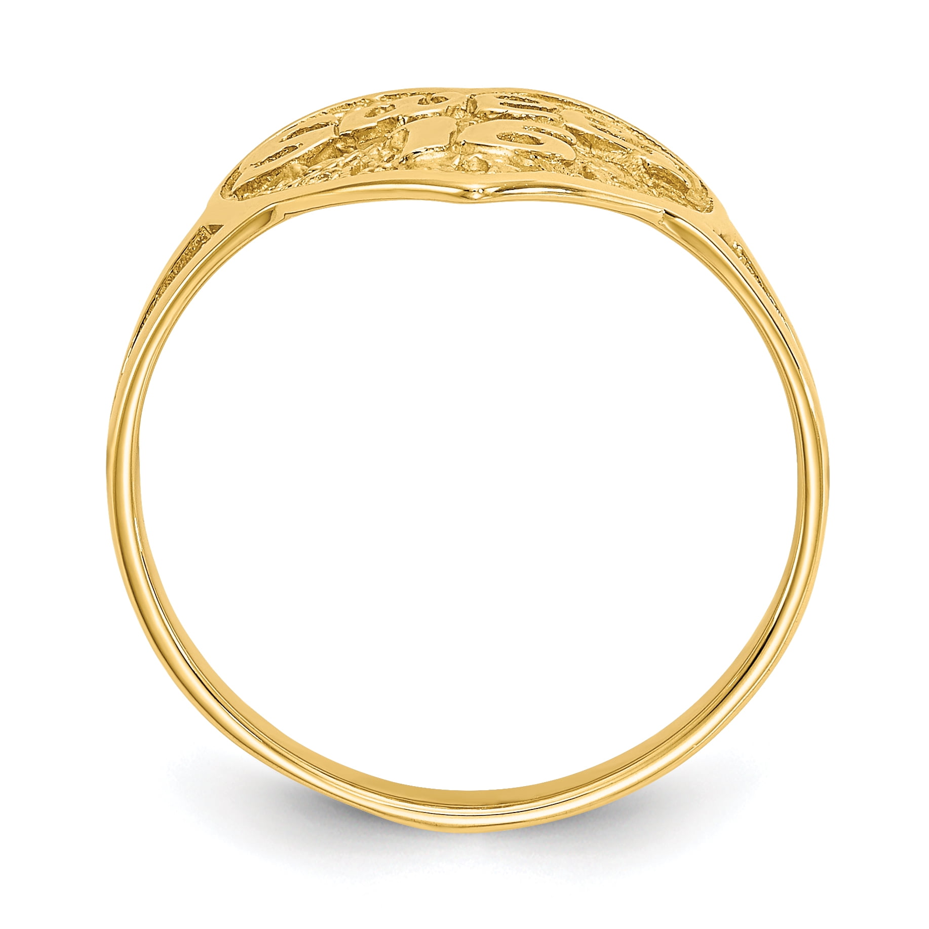 Ice Carats Designer Jewelry Gift Canada 14k Yellow Gold Sweet 16 Heart Ring Love Gold