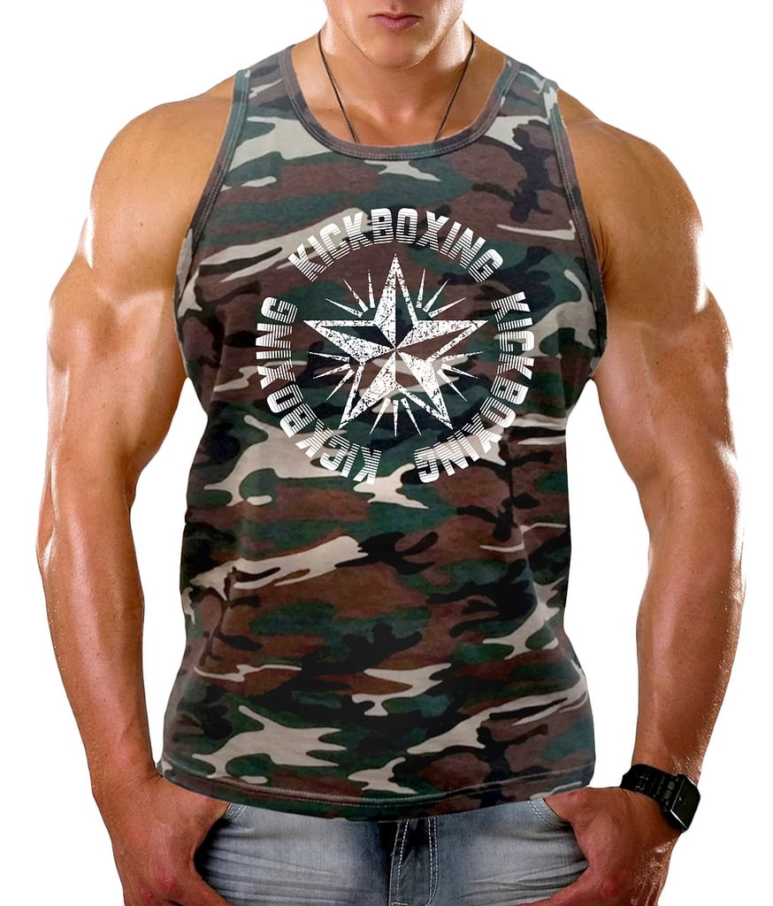 Men's Kickboxing Circle Camo Tank Top 2XLarge Camo