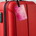 thumbnail image 5 of Pink Ombre Watercolor Faux Leather Travel Luggage Tag, 5 of 7