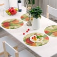 thumbnail image 6 of Ryvnso Tulip Floral Round Plate Mats Dining Table Placemat Set of 4 for Holiday Decoration, 6 of 7