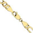 thumbnail image 3 of 10K Solid Yellow Gold 5.5mm Concave Figaro Link Chain Necklace, 3 of 4