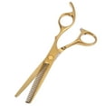 thumbnail image 5 of Portable 6 Inch Length Thinning Scissors for Long Short Thick Hard Soft Hair for Men Women Gold Tone, 5 of 6