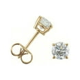 thumbnail image 3 of (0.20 carat) 14K Yellow Gold Round Diamond Stud Earrings in I3 Clarity, 3 of 5