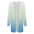thumbnail image 4 of QUYUON Plus Size Womens Cardigan Sweaters Sale Long Sleeve Long Sleeve Open Front Cardigan Casual Cardigans Women Cardigan Jacket Style Q-8070 Winter Knit Sweater Outerwear Coat Light Blue XXL, 4 of 5