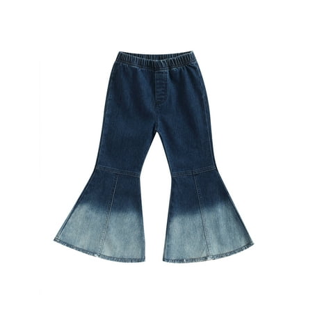 

Gwiyeopda Toddler Baby Kids Girls Bell Bottoms Jeans Vintage Denim Flare Pants Leggings Trousers