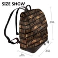 thumbnail image 2 of Disketp Bookshelves Mochila de Cuero para Mujer, Bolso de Espalda Antirrobo con Estilo para Viaje, Trabajo y Uso Diario, 2 of 4