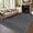 black, variant on Machine Washable Rug with Non-Slip Backing, Modern Neutral Printed Low Pile Rug, Stain Resistant Non-Shedding Striped Carpet Throw Mats for Living Room and Bedroom