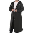 thumbnail image 1 of Toystoory Chubasquero largo Unisex para senderismo Poncho con capucha impermeable a prueba de viento impermeable para mujeres y hombres cubierta Paraguas de lluvia Negro XXL, 1 of 6