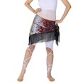 thumbnail image 3 of Ladies Belly Dance Fringe Hip Skirt Waist Belt Hip Scarf Wrap Dancewear Black, 3 of 8