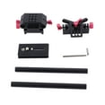 thumbnail image 2 of DSLR Camera Quick Release Base Kit, Rain Resistant Adjustable Knob Universal Support 15mm Dual Rod Clamp DSLR Camera Rail Riser Rig System  for Telephoto Lens, 2 of 7