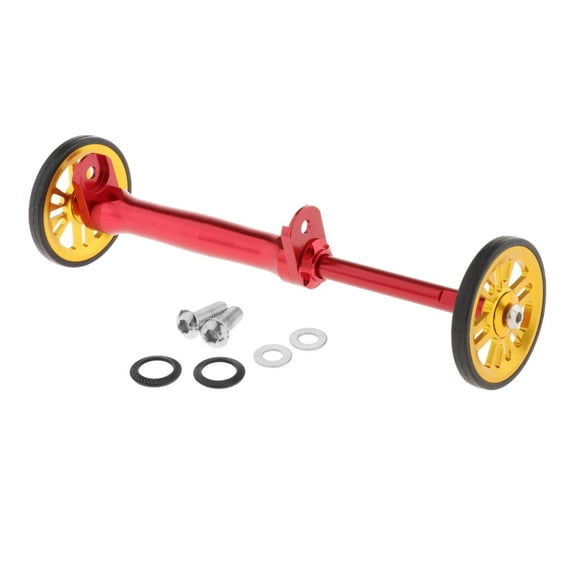 Folding Bike Extension Rod Modification Parking Transporting Refit Component Part with Mounting and Spacers Red