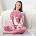 thumbnail image 1 of Ropa para niñas, conjunto de pijamas de lana de Navidad, franela para niños, ropa de dormir cálida de dibujos animados, ropa de casa para niños, invierno, otoño, primavera, adolescentes de 5 a 15 años, 1 of 4