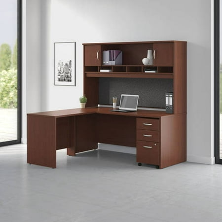 Pro Office L Shaped Desk With Hutch And A Mobile Pedestal In