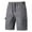 Gray, variant on Men's Cargo Shorts, Elastic Waist Relaxed Fit Big Pockets Classic Casual Stretch Short