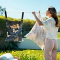 thumbnail image 2 of SEANATIVE Floral Butterfly Clothespin Bag with Hanging Hook Aesthetic Clothes Pin Bag for Outside Reusable Clothes Pin Bag to Hang on Line for Outdoor Laundry Room, 2 of 7