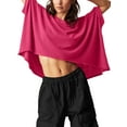 thumbnail image 2 of Sherrylily Summer Women Oversized Cropped T-Shirts Casual Short Sleeve Loose Tops, 2 of 6
