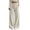 Beige, variant on Tqcoqu Women's Elastic Waist Flannel Wide Leg Pants, Casual Long Trousers with Side Pockets for Fall Winter,Women's S-XXL