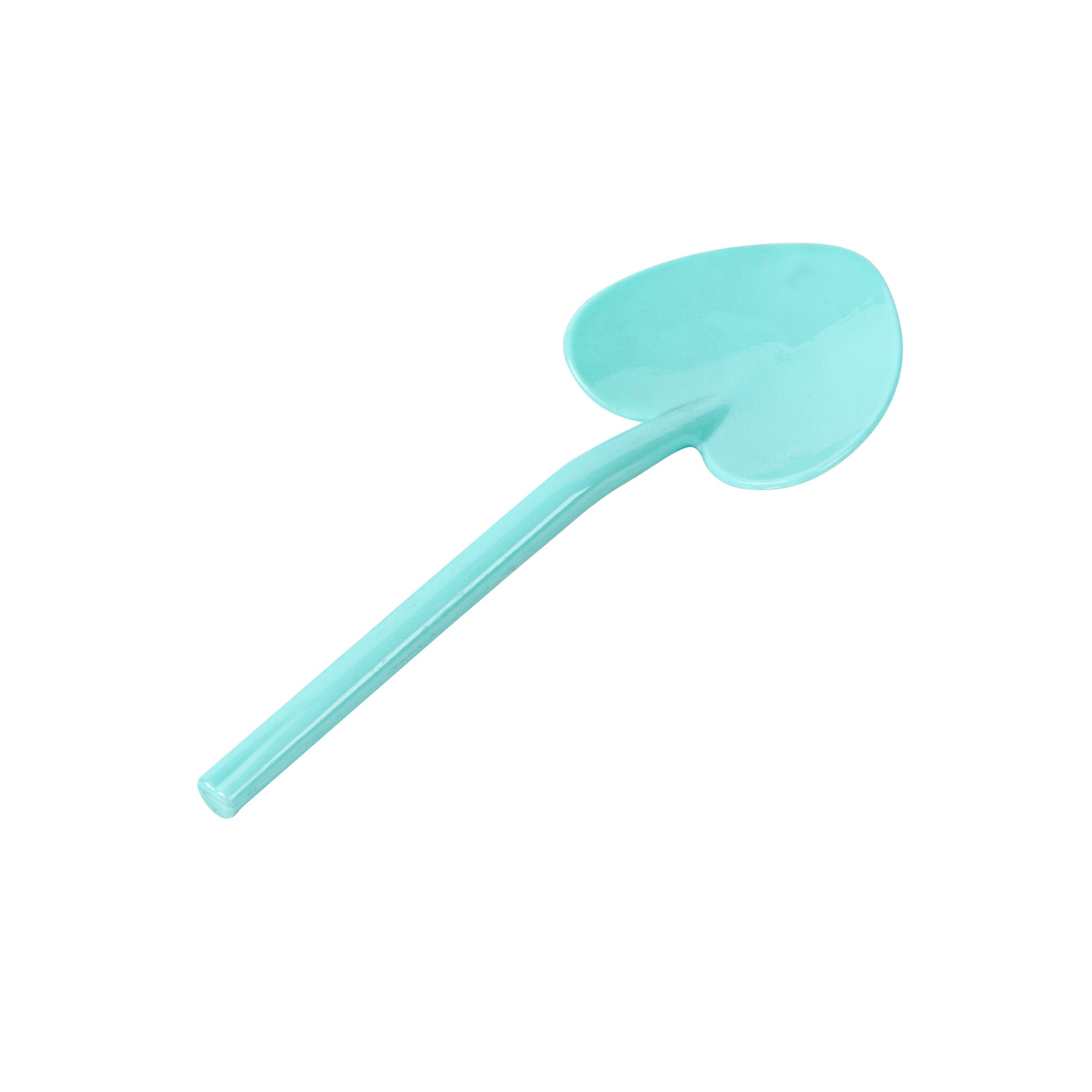 Restaurantware-3.5 Inch x 1.25 Inch Heart Spoons, 500 Disposable Mini Plastic Spoons - Heart-Shaped, For Desserts, Teal Plastic Tasting Spoon, For Parties Or Events,