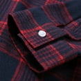 thumbnail image 5 of ZCFZJW Men's Casual Plaid Dress Shirt Button Down Shirts Checkered Printed Long-Sleeve Lapel Collared Work Business T-Shirt Tops Wine Red S, 5 of 7