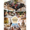 thumbnail image 6 of Watercolor Flowers Tablecloth Square Table Cloth 54x54,Waterproof Outdoor Table Cloth Covers Decorative Table Protector ,Farmhouse Floral Vintage Black Washable Table Cover for Kitchen Dinning Party, 6 of 8