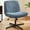 Blue, variant on MAYEERTY Wide Desk Chair, No Wheels Cross Legged Office Chair Armless Office Chair, Beige