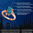thumbnail image 2 of Gem Stone King 18K Rose Gold Plated Silver London Blue Topaz and White Lab Grown Diamond Ring for Women (1.93 Cttw, Heart Shape 6MM, Gemstone November Birthstone, Available in Size 5, 6, 7, 8, 9), 2 of 6