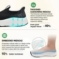 thumbnail image 4 of SUYSTEX Mens Slip in Free up Hands Shoes Wide Toe Box Arch Support Orthopedic Walking Sneakers Cushioned Thick Zero Drop Sole Metatarsal Pads Athletic Shoes, 4 of 6