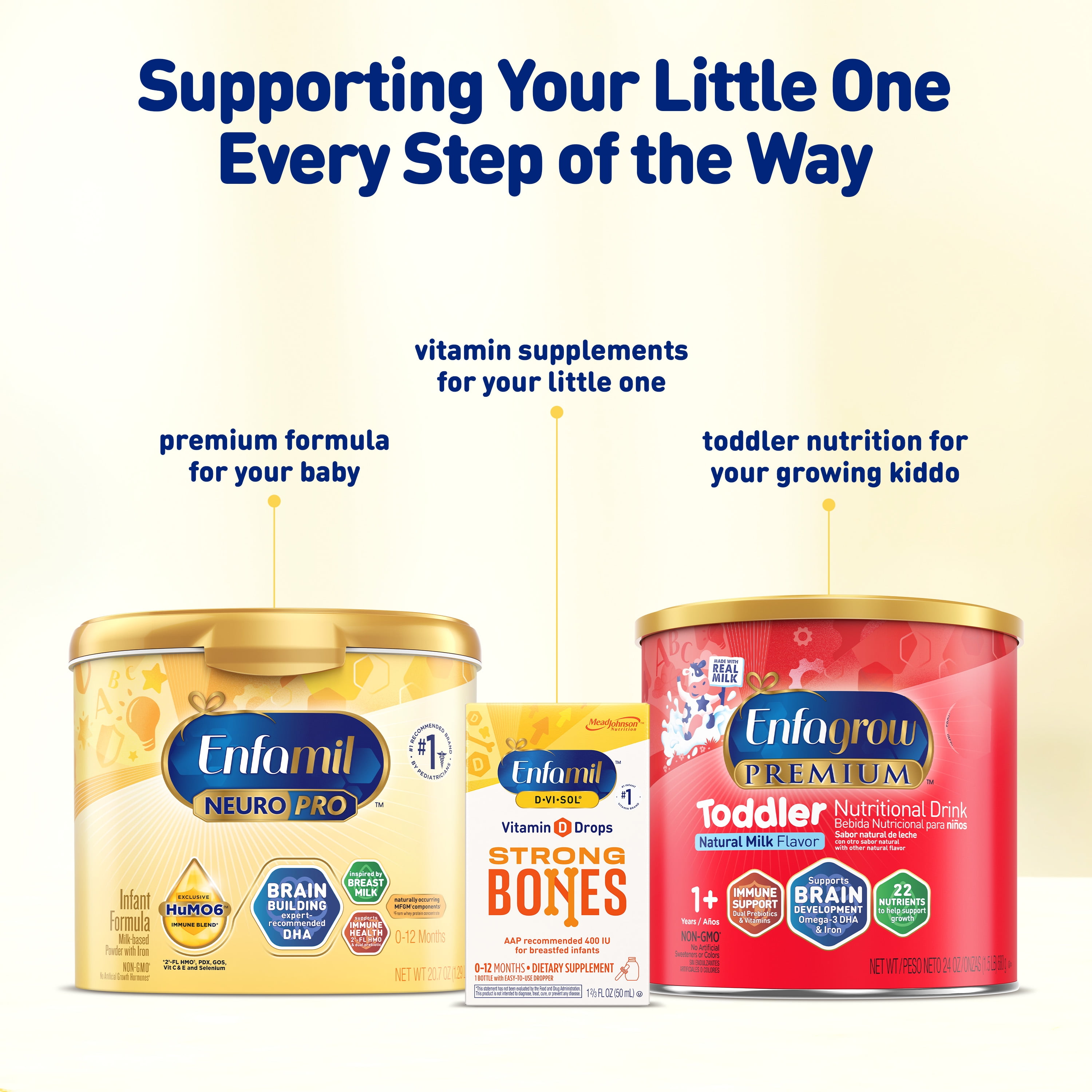 (4 pack) Enfamil NeuroPro Liquid Baby Formula, Brain Support, 2 fl oz, 6 Count