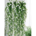 thumbnail image 5 of JilgTeok Back to School Artificial Fake Hanging Flowers Plants with Basket for Outdoor Decoration,Fake Silk Flower UV Resistant for Outside, Faux Rose Flower for Home Patio Garden Porch Decor(H:30in), 5 of 5
