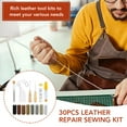 thumbnail image 3 of Leather Working Tools, Large Eye Stitching Needles Professional Tape Measure Leather Repair Sewing Kit  for DIY Leather Craft, 3 of 7