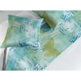 thumbnail image 2 of Vintage Bed Runner Set, Grunge Design Butterfly Silhouette with Music Notes and Cursive Words, Decorative Bedding Scarf & 2 Pillow Shams for Hotels Homes, Queen, Apple Green and Seafoam, by Ambesonne, 2 of 3