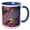 Blue/White, variant on 3drose, American Goldfinch Male in Eastern Redbud Tree, Marion, Il, 11oz Two-tone Red Mug