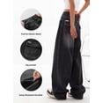 thumbnail image 7 of EMMIOL Women's Y2K Barrel Baggy Jeans Stretch High Waist Wide Leg Jeans Vintage Boyfriend Denim Pants, 7 of 7