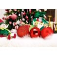 thumbnail image 2 of 34 PC Christmas 1.5" Ball Ornaments. 5 Assorted Style, Small Shatterproof Xmas Decorations for Christmas Tree, Home Holiday, Wedding Party. Tree Ornaments with Hooks Included. (Red), 2 of 3