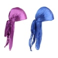 thumbnail image 4 of Gorro Zulema suave para hombre musulmán Bandana Beanie Chemo Azul morado, 4 of 5