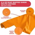 thumbnail image 6 of ELW Premium Suede Cowhide 2-4 oz 1-1.6mm - Soft Full Grain Pre-Cut Side Leather - 1-3 SQ FT 2 PCS,Gold - USA Made Silky Buffed Suede Fabric Leather for Car Upholstery, Crafts, Garments, Furniture, 6 of 9