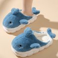 thumbnail image 4 of Lindas pantuflas de algodón con forma de ballena para mujer, para invierno, para parejas, para interiores y exteriores, para hombre y mujer, 4 of 6