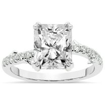 Radiant Shape 4 Carat IGI Certified Lab Grown Diamond Ring | 14K White Gold | Phoebe Twigs Diamond Ring | FG-VS1-VS2 Quality Friendly Diamonds
