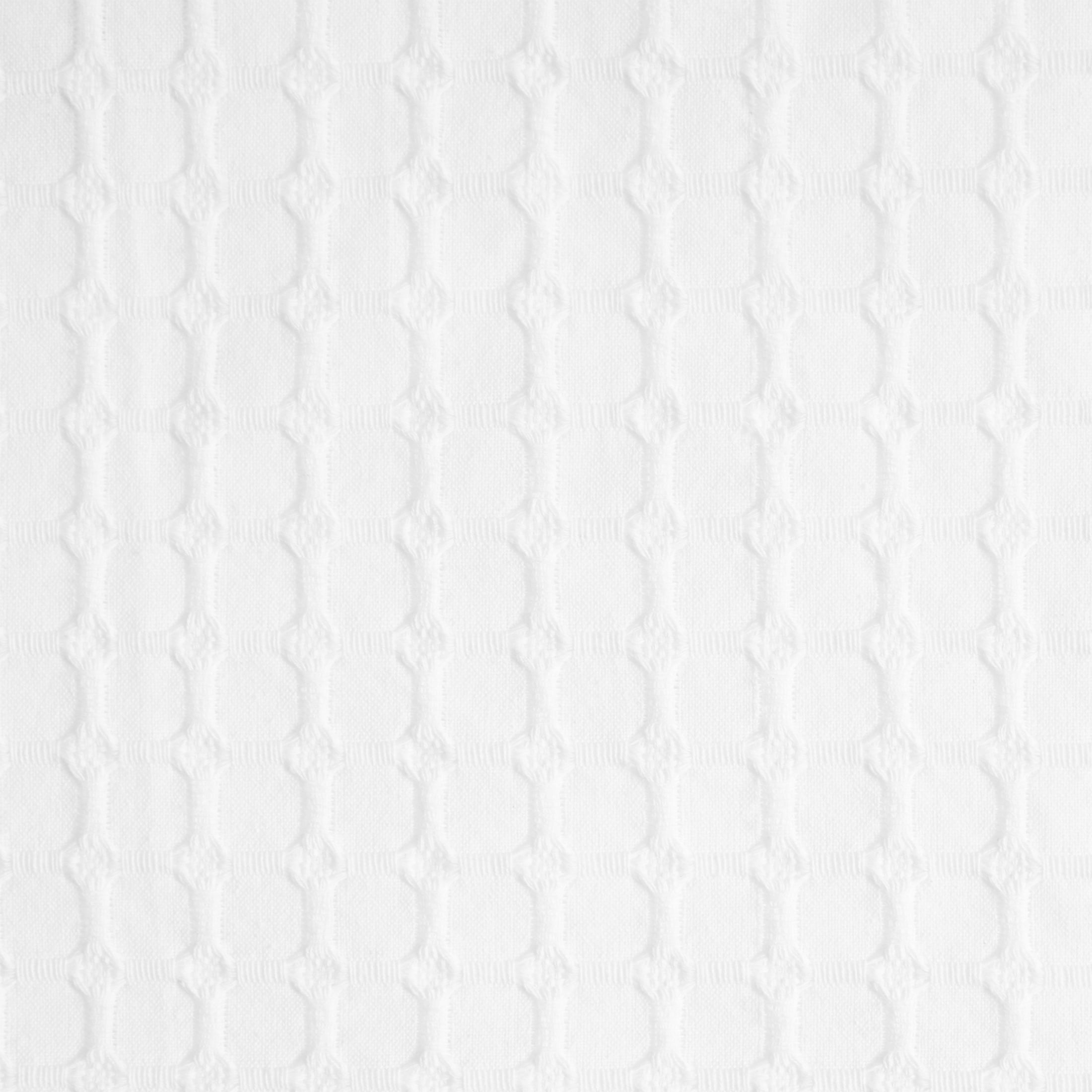 My Texas House Campbell Light Filtering Grommet Curtain Panel, Set of Two, Bright White, 38" x 106"