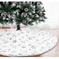 thumbnail image 1 of Christmas Tree Skirt Large Luxury Faux Fur With Snowflakes Tree Skirt Christmas Decorations_y, 1 of 3